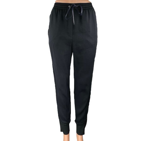 3.1 Phillip Lim Women's Black High Waisted Drawstring Jogger Sweat Pants Size 4 - Picture 1 of 5